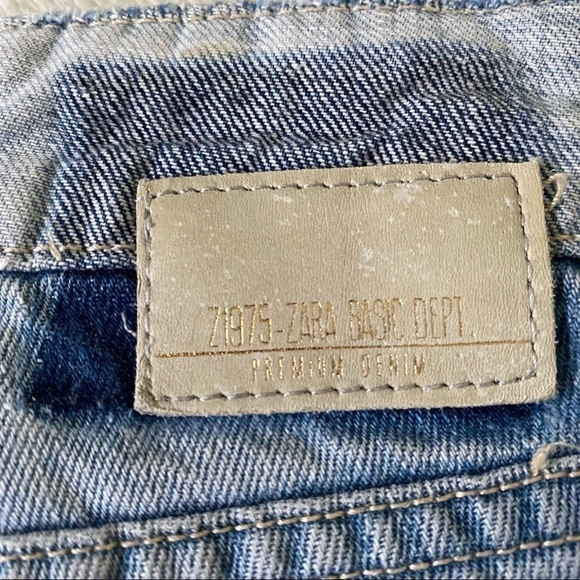 Zara Basic Z1975 denim distressed jeans size 00 - Picture 3 of 8